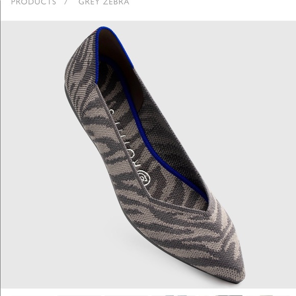 Rothy's Shoes - RETIRED Rothy’s grey zebra 7.5 🦓